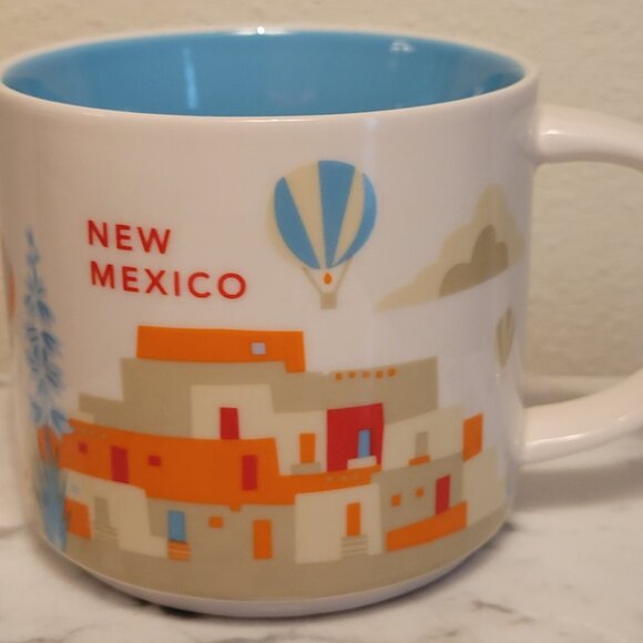 Starbucks New Mexico You Are Here Coffee Tea Mug 14 oz Hot Air Balloons 2017 - Picture 8 of 10